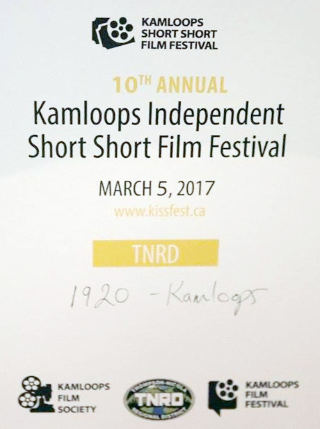 Kamloops Independent Short Short Film Festival Winner - 1920