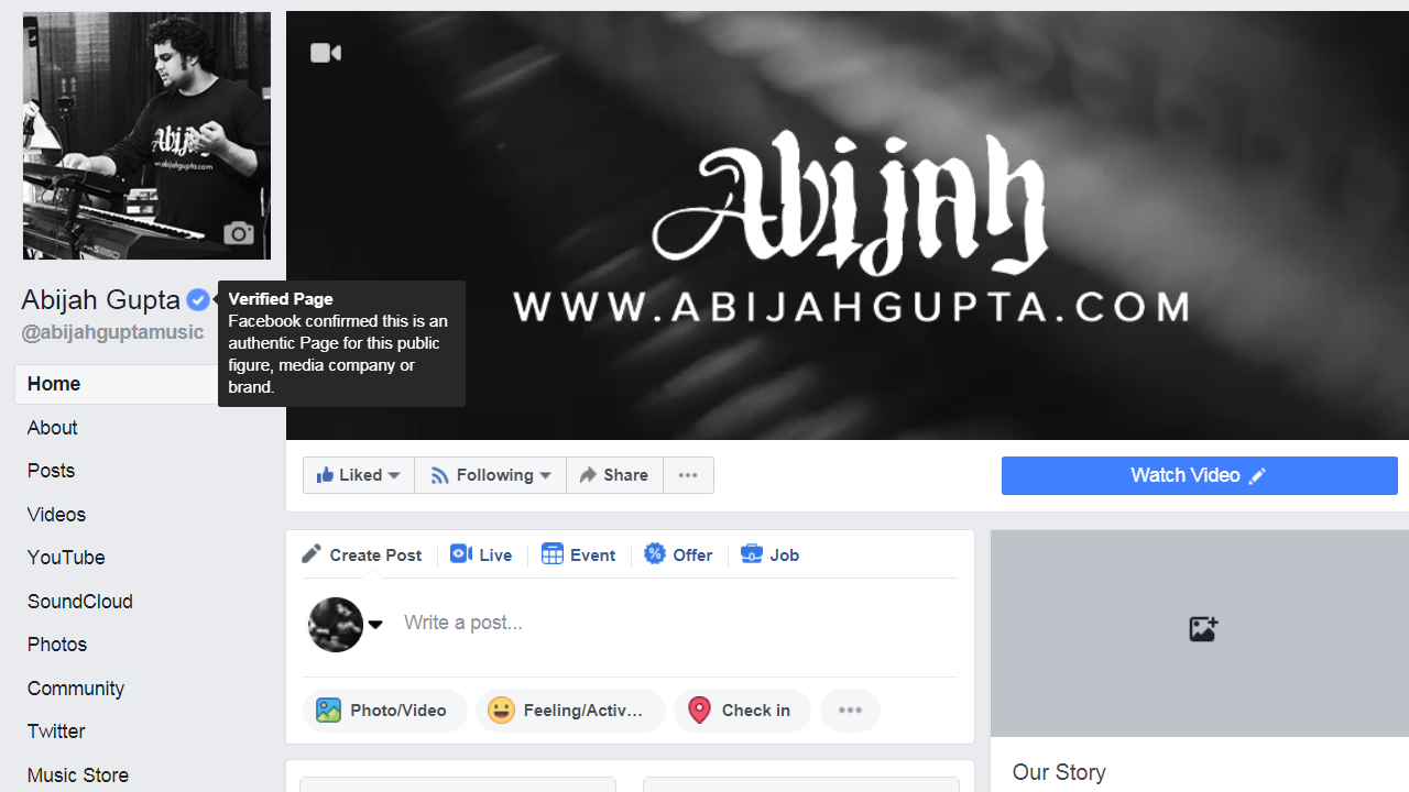 Get your Facebook page verified